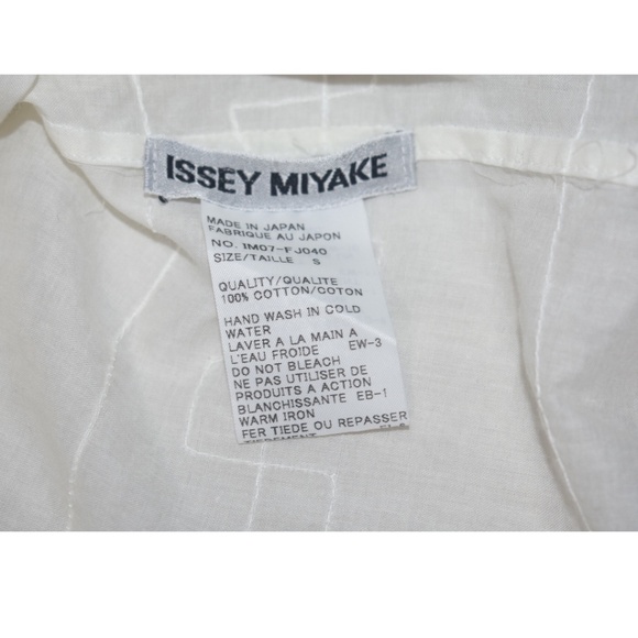 Vintage Rare Issey Miyake Embroidered Cotton Sleeveless Top Tank S As is - Picture 6 of 12